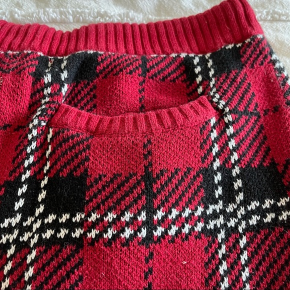 Foever 21 Red Black White Mens Pants Plaid Trousers Cozy Sweatpants Large - Picture 7 of 8